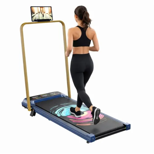 Image of Cockatoo SmartWalk 2AHG Walking Pad for Home 2HP-3.5HP Peak, Under Desk Walk Pad with Handle, 3 Level Manual Incline 6 A