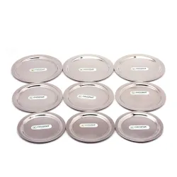 Coconut Stainless Steel - Ciba Lid Set | Heavy Gauge Lid Set of 9 Pcs. | Set Contains 3 Pcs Each of 12Cms, 13.5Cms & 15Cms Size Lids For Utensils | Must Have Kitchen Essentials