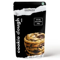 Cocosutra Chunky Chocolate Chip - Cookie Dough Mix | Makes 12 Cookies | Instant Baking Mix | Natural Ingredients | Easy 3-Step Recipe – Whisk, Scoop & Bake | 220g