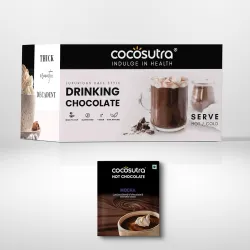 COCOSUTRA Drinking Chocolate Mix | Mocha | 20 Single-Serve Sachets (20g Each) | Vegan & Gluten Free | No Preservatives | Enjoy Hot or Cold | Ready in 2 Minutes | 400g | Mocha Drinking Chocol...