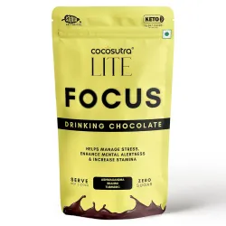 Cocosutra FOCUS - Sugar Free Ashwagandha Drinking Chocolate Mix | Enhances Mental Alertness & Reduces Stress 