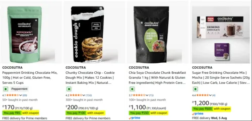 Image of cocosutra Grocery Products Starting at ₹85