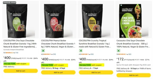 Image of Cocosutra Grocery Products Up to 64% Discount +50% Coupon