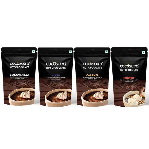 Image of COCOSUTRA Hot Chocolate Mix Combo Pack of 4 (Each 100 g) 