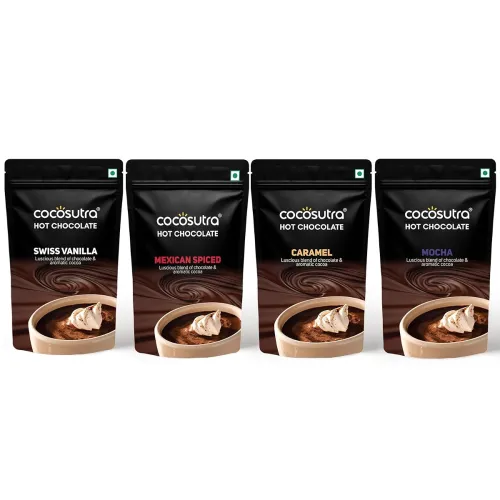 Image of COCOSUTRA Hot Chocolate Mix Pack of 4 (Each 100 gm) 400 g