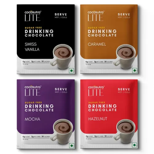 Image of Cocosutra LITE Sugar Free Drinking Chocolate Sachets, 4 x 20g