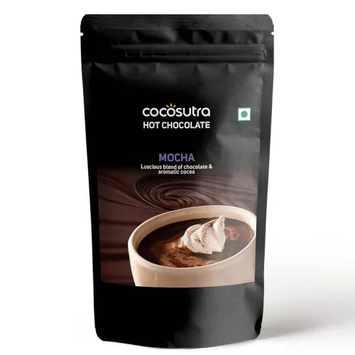 Image of Cocosutra Mocha Drinking Chocolate Mix, 500g | Hot or Cold | Vegan & Gluten Free | No Preservatives | Serves 25 Cups