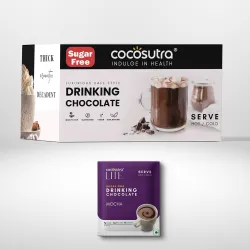 COCOSUTRA Mocha Sugar Free Drinking Chocolate Mix (20g * pack of 20)