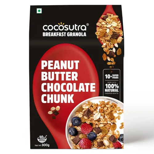 Image of Cocosutra Peanut Butter Chocolate Chunk Breakfast Granola - 300 g 