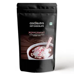 COCOSUTRA Peppermint Hot Chocolate Mix | Enjoy hot or cold | 500 gm | 100% Natural & Vegan Drinking Chocolate | Serves 25 Cups
