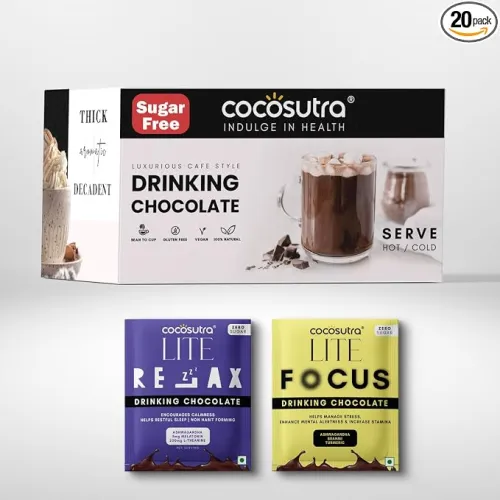 Image of COCOSUTRA Sugar-Free Drinking hot Chocolate powder, 400g
