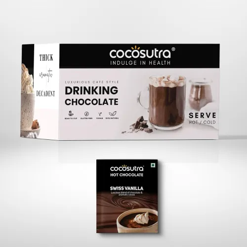 Image of Cocosutra Swiss Vanilla Drinking Chocolate Sachets 400g