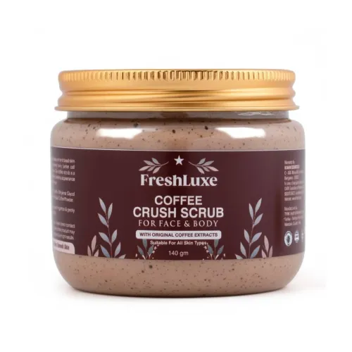 Image of Coffee Crush Face & Body Scrub for Men & Women | Natural, Paraben-Free Formula with Coffee Arabica, Cocoa Powder & Walnu