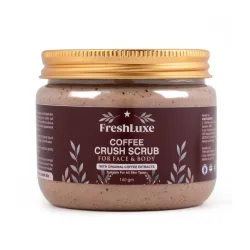 Coffee Crush Face & Body Scrub for Men & Women | Natural, Paraben-Free Formula with Coffee Arabica, Cocoa Powder & Walnu