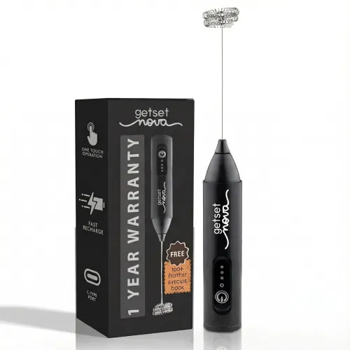 Image of Coffee Frother Electric Rechargeable Coffee Maker Machine for Home 