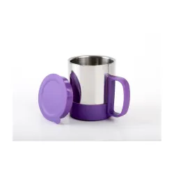 Coffee Tea Milk Mug with Lid Insulated Stainless Steel & Inner Stylist Double Wall Cup Keeps Beverages Hot & Cold for Home Office Restaurant Use.(Multi-Colour) - 200 Ml