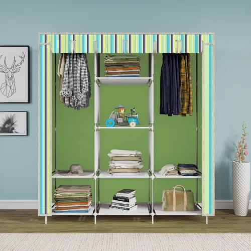 Image of Colcum 8-Layer 3-Door Collapsible Wardrobe (DIY)