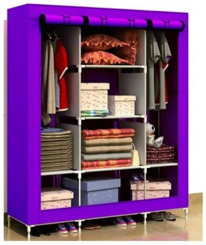 Image of Colcum Collapsible PP Wardrobe (Purple)