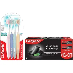 Colgate Adult Gentle Enamel Ultra Soft Bristles Manual Toothbrush 4 Pcs