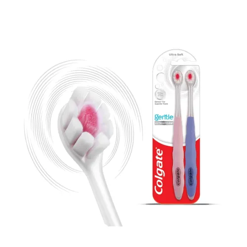 Image of Colgate Gentle UltraFoam Toothbrush – 2 Pack, Soft Bristles