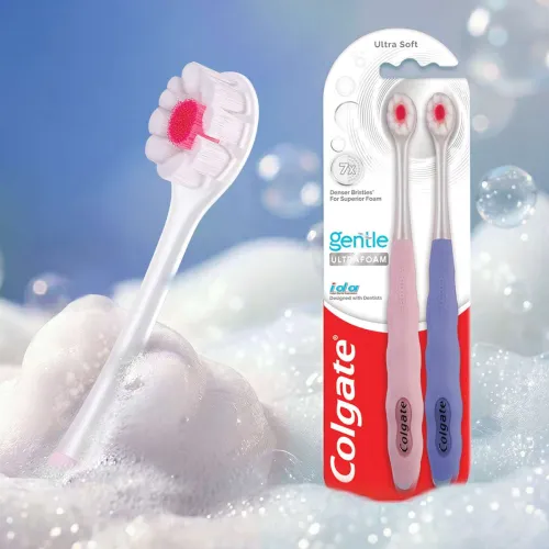 Image of Colgate Gentle UltraFoam Ultra Soft Toothbrush (Pack of 2)