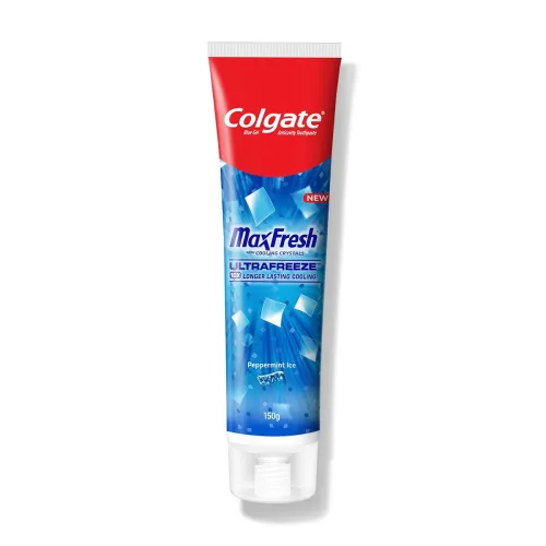 Image of Colgate MaxFresh Breath Freshner Cavity Protection Toothpaste, 150g, Peppermint Ice, Blue Gel Paste with Menthol, Coolin