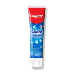 Colgate MaxFresh Breath Freshner Cavity Protection Toothpaste, 150g, Peppermint Ice, Blue Gel Paste with Menthol, Coolin