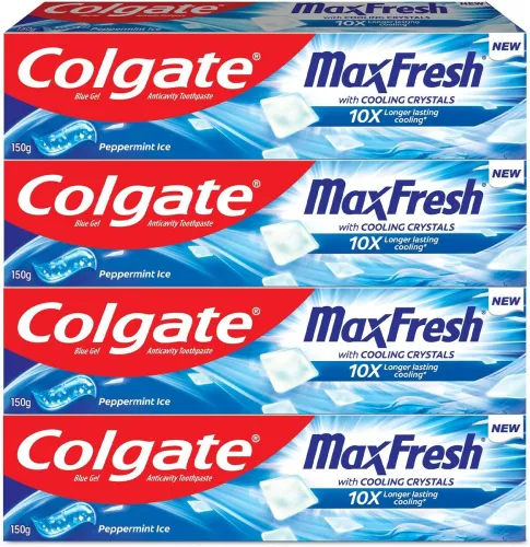 Image of Colgate MaxFresh Toothpaste Blue Gel Paste (600 g, Pack of 4)