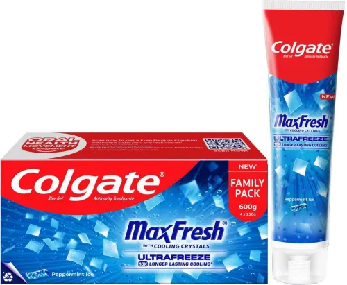 Image of Colgate MaxFresh Toothpaste Blue Gel Paste with Menthol (600g, Po4)