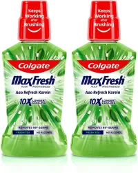 Colgate Maxfresh Plax Antibacterial Mouthwash (Fresh Tea, 500ml)
