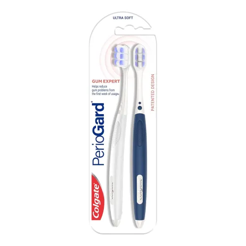 Image of Colgate Periogard Gum Expert Toothbrush - Ultra Soft Manual Toothbrush For Adult (Pack of Two), Multicolor