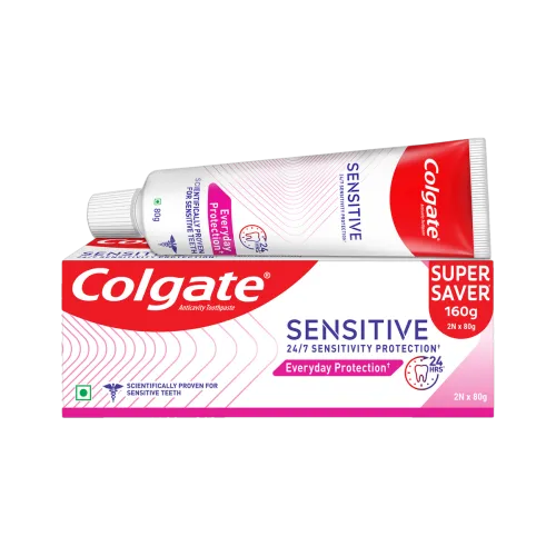 Image of ColgateProtection Toothpaste For Sensitive Teeth (160g, Pack of 2)