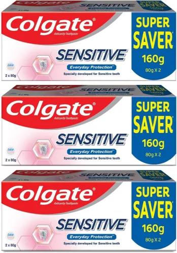 Image of Colgate Sensitive Everyday Protection Tooth paste, 160g x 3 