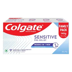 Colgate Sensitive Pro Relief Toothpaste, Tooth Paste With Pro Argin Formula for Sensitivity Relief, 140gm (Combo Pack Offer)