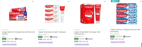 Image of Colgate Toothpaste Minimum 50% Discount