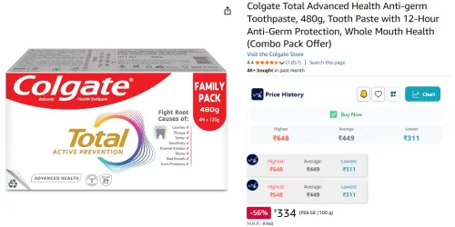 Image of Colgate Total Advanced Health Toothpaste 480g (120g X 4pcs)