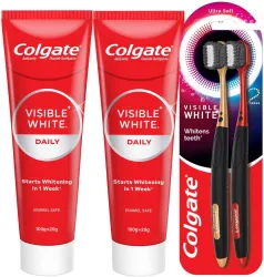 Colgate Visible White 240g + O2 Brush Pack