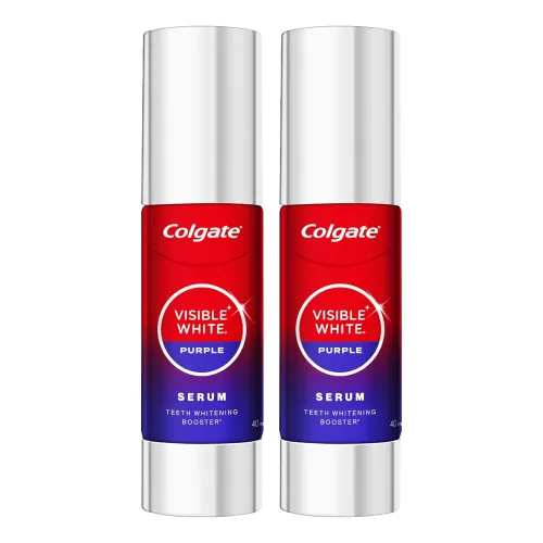 Image of Colgate Visible White Purple Teeth Whitening Serum (Mint & Yuzu, 40ml, Pack of 2)