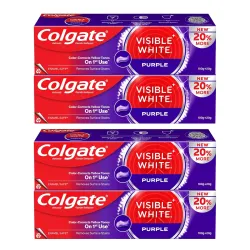Colgate Visible White Purple Toothpaste (480g) (Pack of 2 x 240g)