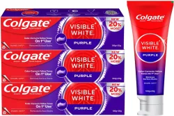 Colgate Visible White Purple Toothpaste, 360g, Po3