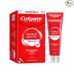 Colgate Visible White Teeth Whitening Toothpaste 480g (120g X 4)