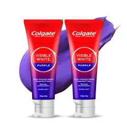 Colgate Visible White Purple Toothpaste (Combo Pack, 200g + 40g)