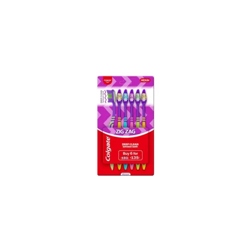 Image of Colgate ZigZag Manual Toothbrush for adults (Pack of 6)