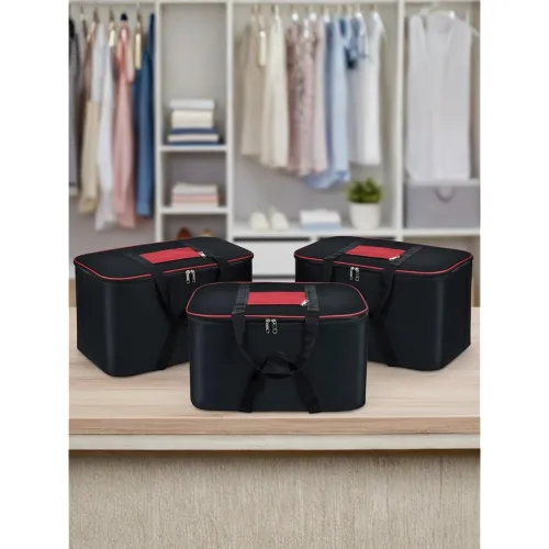 Image of Collapsible Fabric Storage Cubes Organizer with Handles Foldable Storage Baskets for Organizing Toys, Books, Shelves, Cl