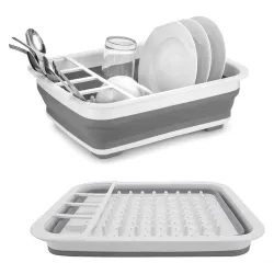 Collapsible Foldable Dish Drying Rack for Kitchen & Camping