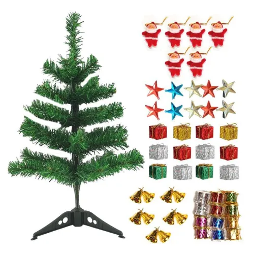 Image of Collectible India 1ft Christmas Tree with 50 Ornaments
