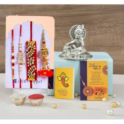Collectible India Rakhi for Brother with Gift Combo - Rakhi for Brother & Sister - Laddu Gopal Makhan Krishna Idols Stat
