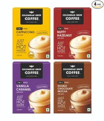 Colombian Brew 3 in 1 Assorted Instant Coffee Premix Café Latte, Cappuccino, Hazelnut, Vanilla Caramel, Double Choco Moc