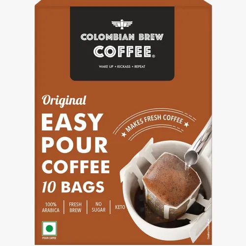 Image of Colombian Brew Coffee Original Easy Pour 10 Bags, 100g