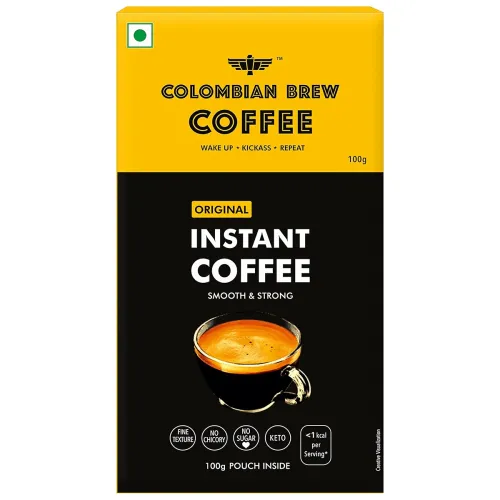 Image of Colombian Brew Original Instant Coffee Powder, Strong 100g Box